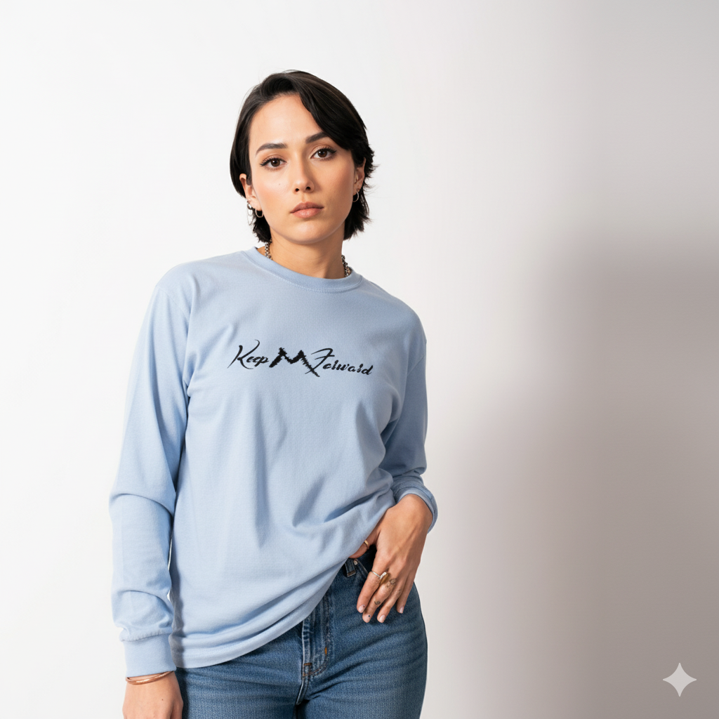 Cloudy Blue Long Sleeve T-shirt